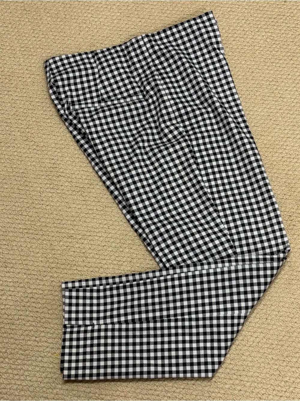 Old Navy Black & White Gingham Chinos - Slim Fit